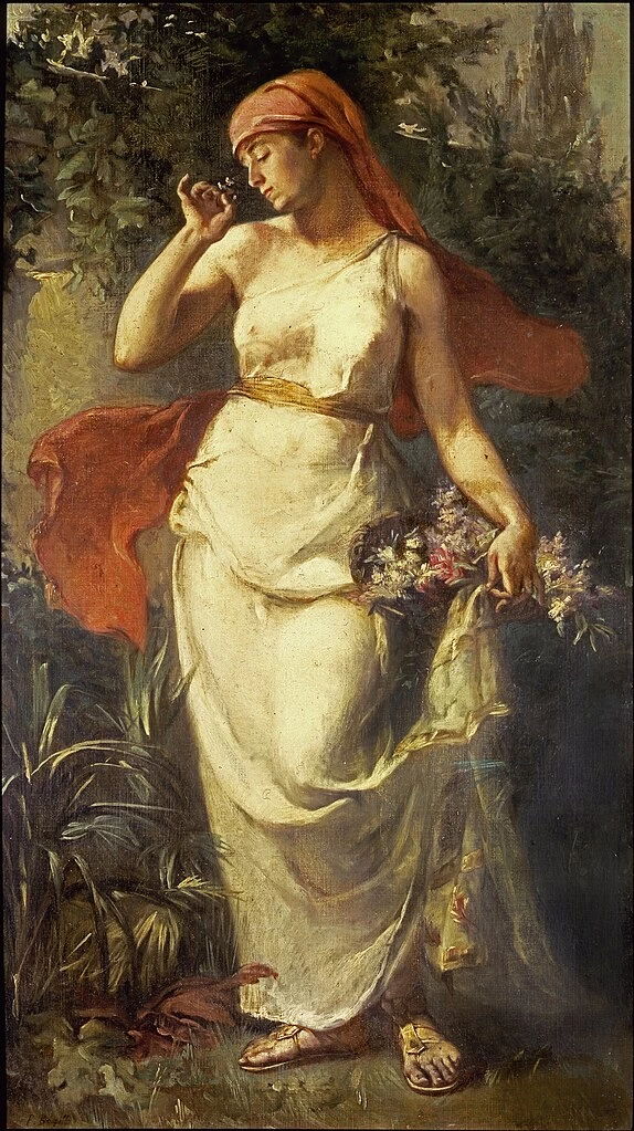 Jean-Frédéric Bazille-21-Giovane donna nel giardino